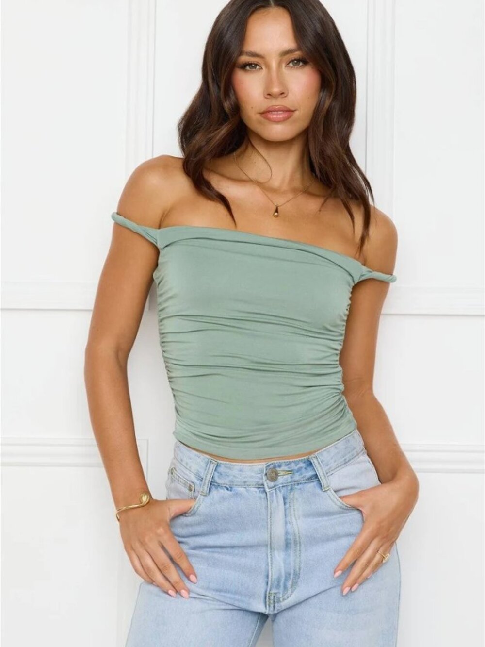 Hello Molly Off Shoulder Key Piece Top